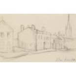 •ALAN LOWNDES (1921 - 1978) PENCIL DRAWING 'Wellington Road, Stockport' Signed lower right 6" x 9