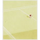 MARC GRIMSHAW (b.1957) WATERCOLOUR DRAWING Tennis Player Signed 13" x 11" (33cm x 28cm) unframed and