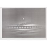 TREVOR GRIMSHAW (1947 - 2001) LIMITED EDITION PRINT OF A PENCIL DRAWING (UNSIGNED) 'Ribblehead
