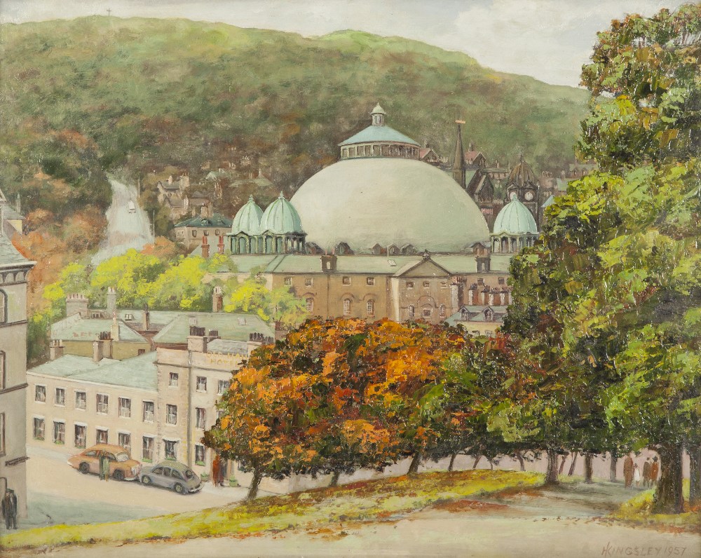 HARRY KINGSLEY (1914 - 1998) OIL PAINTING ON BOARD entitled to label verso 'Buxton Derbyshire',