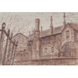 JOSEPH SPARK PEN AND WASH DRAWING 'Chethams College - View from Corner of Victoria Street' Signed,