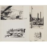 BARRY R. DEITERS (active 1960s) DRAWING BOOK WITH MAINLY STUCK-IN PEN AND INK DRAWINGS 'Mainly