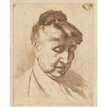 ADOLPHE, VALETTE (1876-1942) TWO ORIGINAL ETCHINGS 'Portrait of the Artist's Mother' 5" x 4" (12.5cm