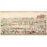 •L.S. LOWRY (1887 - 1976) ARTIST SIGNED LIMITED EDITION COLOUR PRINT 'Peel Park' An edition of