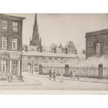 •L.S. LOWRY (1887 - 1976) ARTIST SIGNED LIMITED EDITION PRINT OF A PENCIL DRAWING 'St Philips