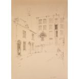 IOLA SPAFFORD PENCIL AND WASH DRAWING 'Anchor Mill, Westwood, Oldham' Signed lower right 19" x 13