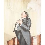 HARRY RUTHERFORD (1903 - 1985) OIL PAINTING ON PANEL 'Opera Singer' 24" x 20" (61 x 51cm) (