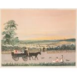 HELEN BRADLEY (1900 - 1979) ARTIST SIGNED COLOUR PRINT 'Summer' Guild stamped 9" x 12" (23 x 30.