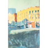 PAUL BASSINGTHWAIGHTE (1963) OIL PAINTING ON BOARD 'Deansgate Corner' Signed to label verso 23 1/