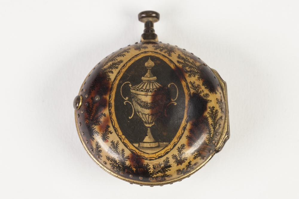 LATE 18TH CENTURY SMALL GILT METAL PAIR CASED POCKET WATCH the inner plate inscribed GEO BOOTH - Image 2 of 6