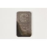 SHARPS, PIXLEY AND CO., LONDON ONE OUNCE FINE SILVER INGOT, 999.0 standard