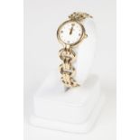 LADY'S RAYMOND WEIL, GENEVE, GOLD PLATED WRIST WATCH, with quartz movement, small circular white