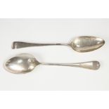 GEO III LATE 18TH CENTURY SILVER TABLE SPOON Old English pattern, Makers S.A London 1798 and a