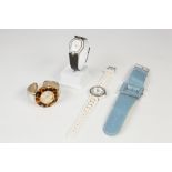 FOUR LADIES QUARTZ FASHION WATCHES by Philip Mercier, Ousda, Charm and Prince, London