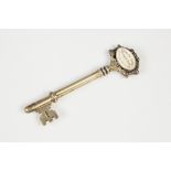 GEO V SILVER GILT PRESENTATION KEY "Bucklow Union, Knutsford Institution, Nurses Home - J.P Cox