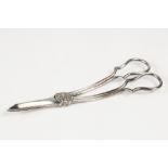 PAIR OF ELECTROPLATE GRAPE SCISSORS, the pivot paterae embossed