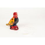 ANITA HARRIS LIMITED EDITION AND ARTIST SIGNED POTTERY MODEL OF A PUFFIN, 'FIREBALL', (5/30),