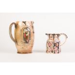 BESWICK 'MERRY WIVES OF WINDSOR' MOULDED POTTERY JUG, 7 ¾" (19.7cm) high, mould number 1126,