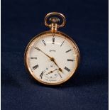 20th CENTURY SMITHS 9ct GOLD CASED OPEN FACE KEYLESS GENTLEMAN'S POCKET WATCH, hallmarked Birmingham