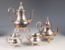 ELECTROPLATE FOUR PIECE TEA AND COFFEE SERVICE (4)