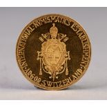 SWISS COMMEMORATIVE GOLD COIN 'JOHANNES XXIII PONTIFEX MAXIMUS', 25mm diameter, 7.1gms (