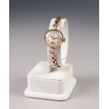 LADY'S ROLEX SWISS GOLD WRIST WATCH, with mechanical movement, small circular Arabic dial with