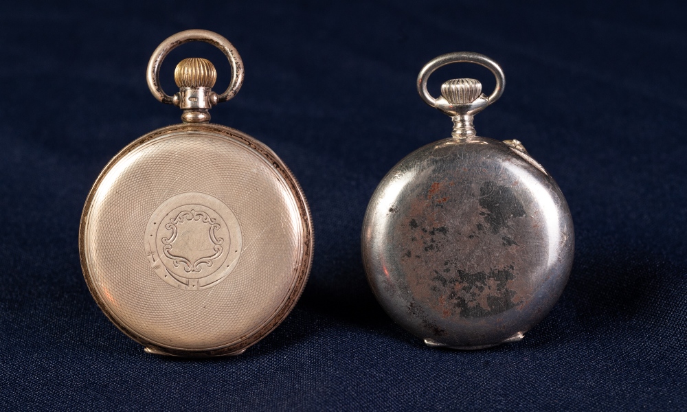 SILVER OPEN FACED POCKET WATCH, 'Kay's Keyless Triumph', white Roman dial with subsidiary seconds - Image 2 of 3