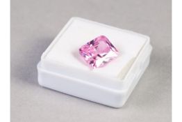 PALE PINK SAPPHIRE, emerald cut, 7.85ct, 10 x 8 x 5mm (Comment; heated)