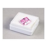 PALE PINK SAPPHIRE, emerald cut, 7.85ct, 10 x 8 x 5mm (Comment; heated)