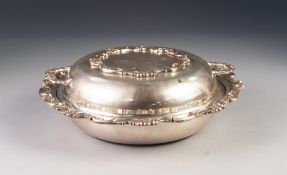 ELECTROPLATED CIRCULAR DISH WITH COVER