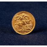 EDWARD VII (1905) MELBOURNE MINT GOLD SOVEREIGN (EF)