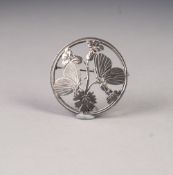 A GEORG JENSEN, DANISH SILVER PIERCED CIRCULAR BROOCH 'Moonlight Blossom' No. 283, designed by