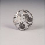 A GEORG JENSEN, DANISH SILVER PIERCED CIRCULAR BROOCH 'Moonlight Blossom' No. 283, designed by