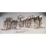MATCHED SERVICE OF ELECTROPLATED KINGS PATTERN CUTLERY comprising 15 table spoons, 12 dessert