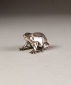 EARLY 1900s SILVER NOVELTY PIN CUSHION IN THE FORM OF A FROG, maker's mark A&L Ltd., Birmingham