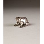 EARLY 1900s SILVER NOVELTY PIN CUSHION IN THE FORM OF A FROG, maker's mark A&L Ltd., Birmingham