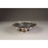 GEORGE V SILVER LOW PEDESTAL DISH, RETAILED BY WILLIAM GREENWOOD &SONS, LEEDS & HUDDERSFIELD, with