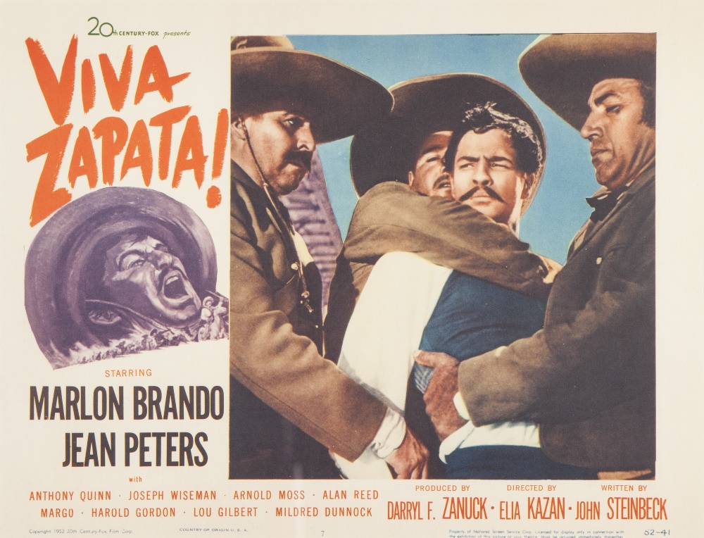 VIVA ZAPATA 20th CENTURY FOX 1952, lobby card set of eight, 10 1/2" x 13 3/4", featuring Marlon - Image 4 of 8