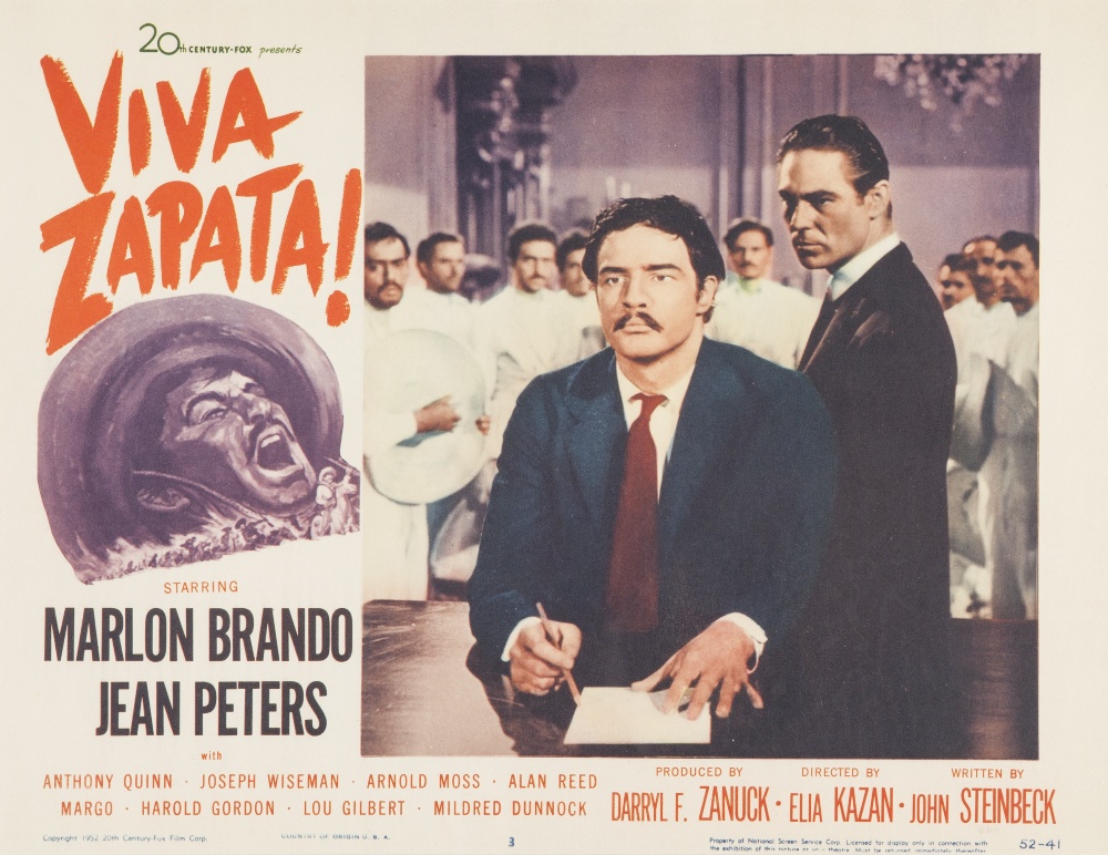 VIVA ZAPATA 20th CENTURY FOX 1952, lobby card set of eight, 10 1/2" x 13 3/4", featuring Marlon - Image 7 of 8