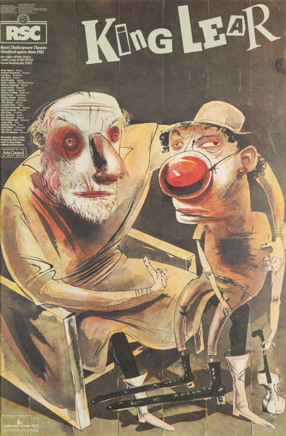 COLLECTION OF FOUR THEATRE POSTERS TO INCLUDE RSC King Lear 1982; Arroyo Klasen Velickovic 1982;