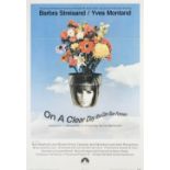 ON A CLEAR DAY YOU CAN SEE FOREVER, PARAMOUNT 1970 US one sheet, 39" x 27", featuring Barbara