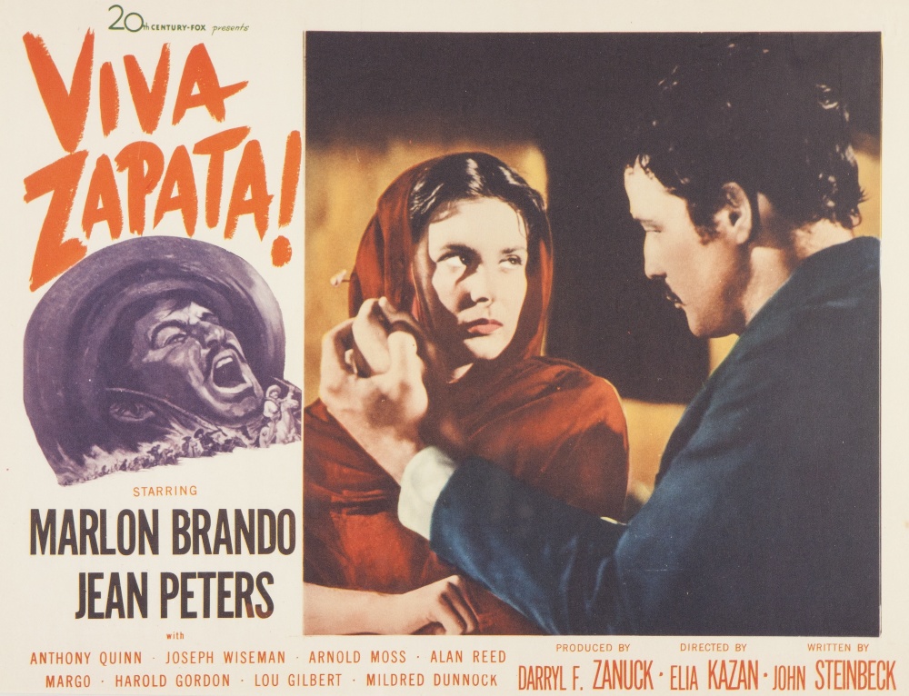 VIVA ZAPATA 20th CENTURY FOX 1952, lobby card set of eight, 10 1/2" x 13 3/4", featuring Marlon - Image 8 of 8