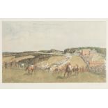 LIONEL EDWARDS PAIR OF ARTIST SIGNED COLOUR PRINTS Steeplechase racing, published in 1951 9 ½" x