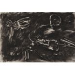 PETER OAKLEY (1937-2007) CHARCOAL DRAWING 'From the Wasteland Travellers: Skeletal' Unsigned, titled