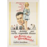 UN AMOR DEL OTRO MUNDO (Goodbye Charlie), 20th Century Fox 1964, Argentinian one sheet, 42" x 27 1/