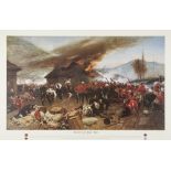 AFTER ALPHONSE de NEUVILLE COLOUR PRINT 'The Defence of Rorke's Drift' 20 ¾" x 35" (52.7cm x 88.