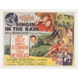 SINGIN' IN THE RAIN M.G.M. 1952, US half sheet, style B, 20 1/2" x 26 3/4", featuring Gene Kelly,