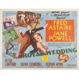 ROYAL WEDDING, M.G.M. 1951 US half sheet, style B, 21 1/2" x 27 3/4", featuring Fred Astaire and