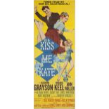 KISS ME KATE M.G.M. 1953 US insert 35 1/2" x 13 1/2", featuring Howard Keel, copyright 1953 Loew's