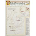 MODERN FRAMED AND GLAZED HAMMOND MAP OF THE GULF, CARIBBEAN AND ATLANTIC COAST AREA, also a framed